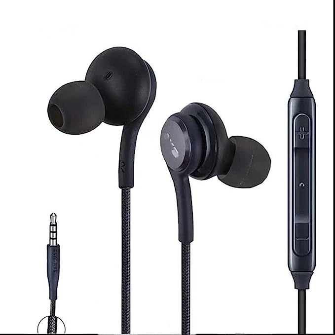 LDH Pin Type Akg Wired Headset with Microphone Hi Fi Stereo Earphones Original In Ear Stereo Headphones Powerful Bass and Crystal Clear Audio Bicycling 3.5mm Quality Handsfree Black Best price in Egyp...
