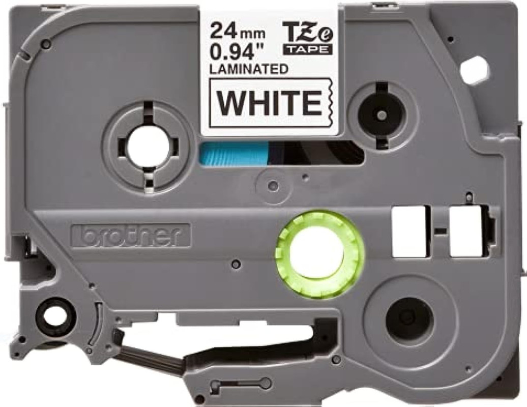 Brother Label Tape, 24mm x 8 Meters, Black on White - TZe-251