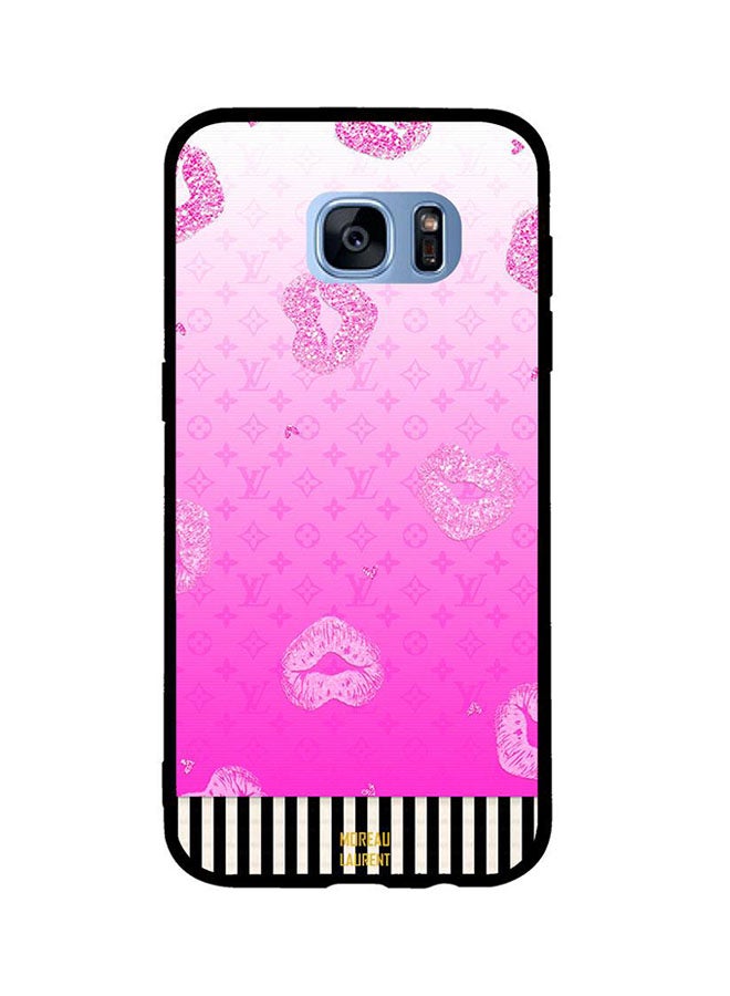 Moreau Laurent Glitter Hearts Printed Back Cover for Samsung Galaxy S7 Edge
