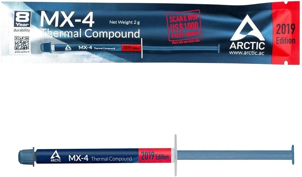 لاصق حراري مركب اركتيك MX-4، كربون، لأجهزة التبريد، متعدد الألوان - 2g