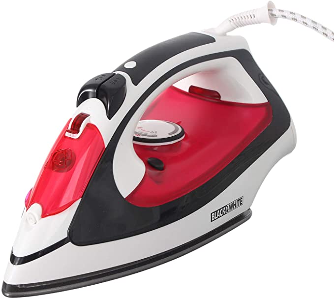 Black and White Steam Iron, 2200 Watt, Red Black - SI2300