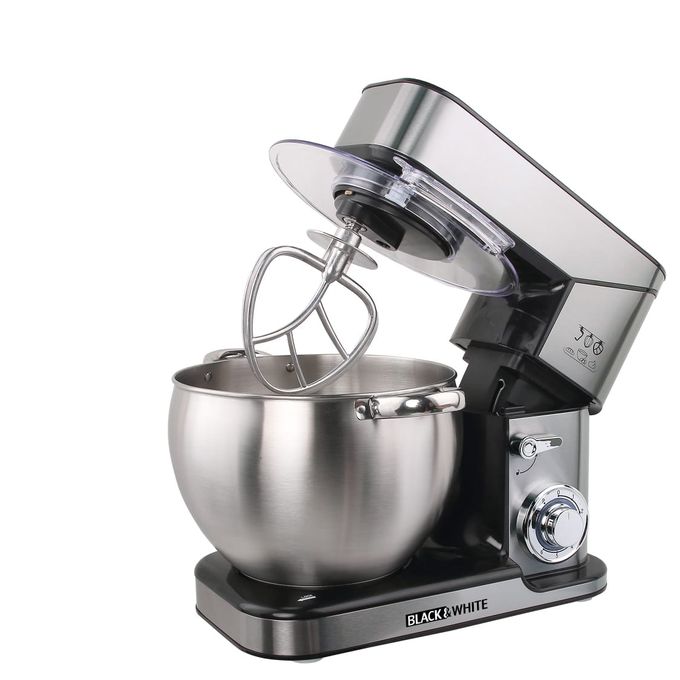 Black and White Stand Mixer, 10 Liters, 2000 Watt, Silver and Black - SC-623