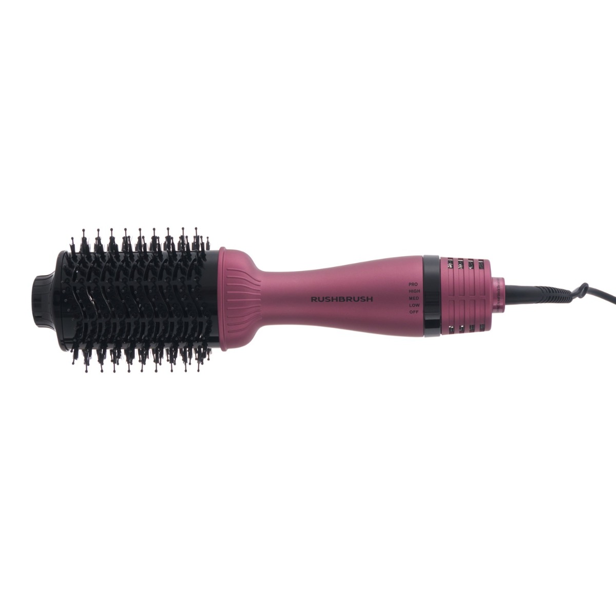 Rush Brush V3 Pro Ceramic Hair Straightening Brush, 230 Degree - Raspberry