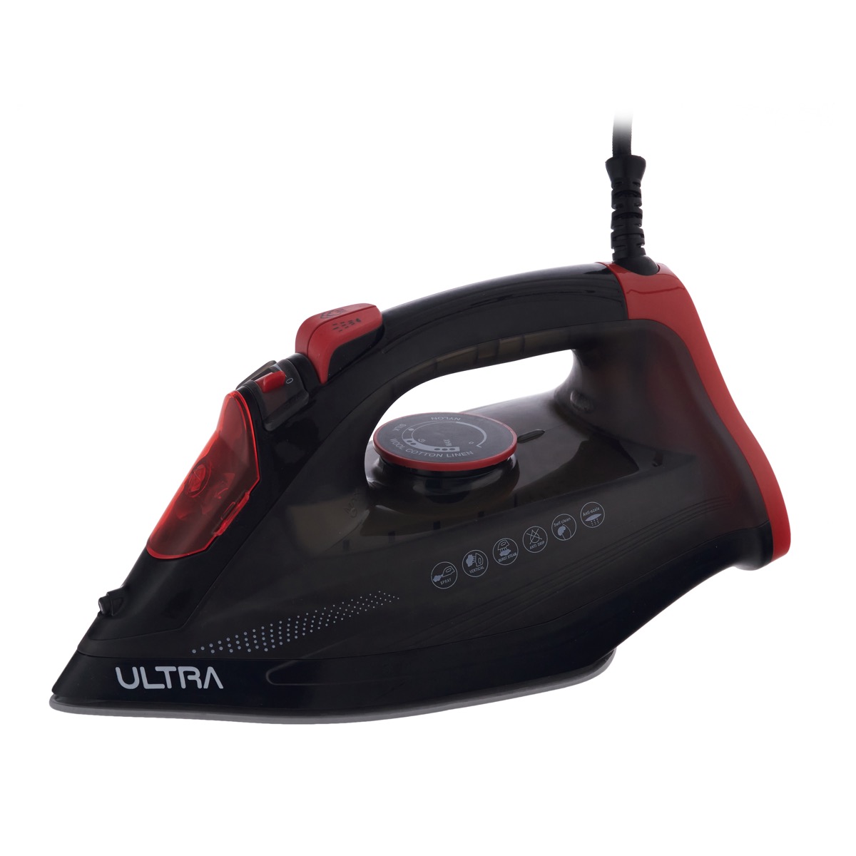 ULTRA Steam Iron, 300 ml, 2300 Watt, Black and Red - UI24RKE1