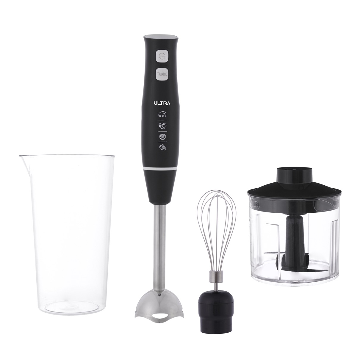 Ultra Hand Blender with Attachments, 450W, Black - UHB407E1