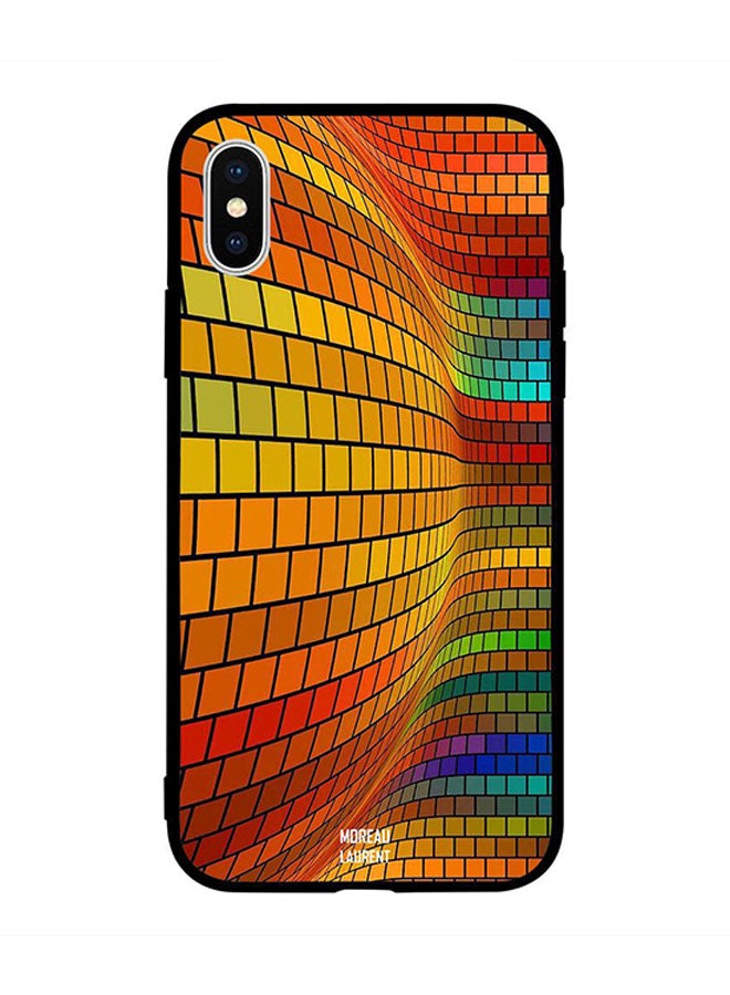 Colorful Embossed Wall Printed Back Cover for Apple iPhone X