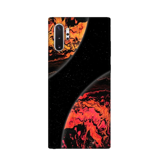Earth And Moon Printed Silicone Back Cover for Samaung Galaxy Note 10 Plus