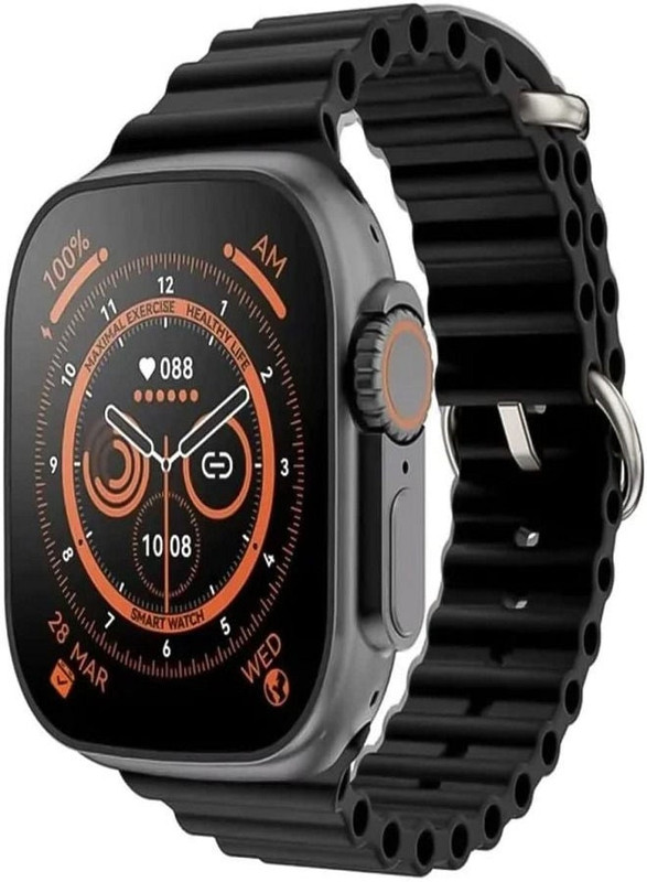 X8 Ultra Smart Watch, 2.08 Inch - Black