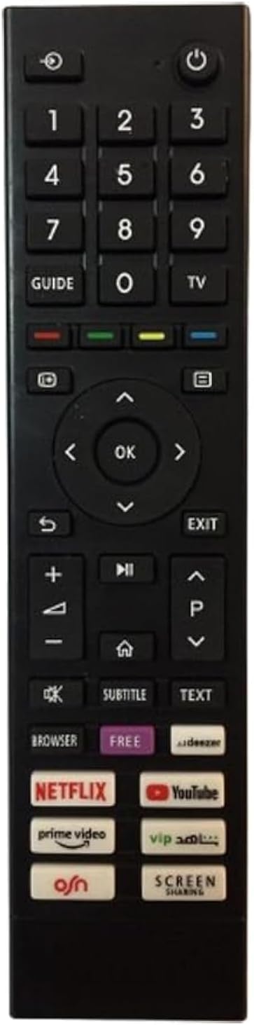 Remote Control for Toshiba Smart TV tosh8987 - Black
