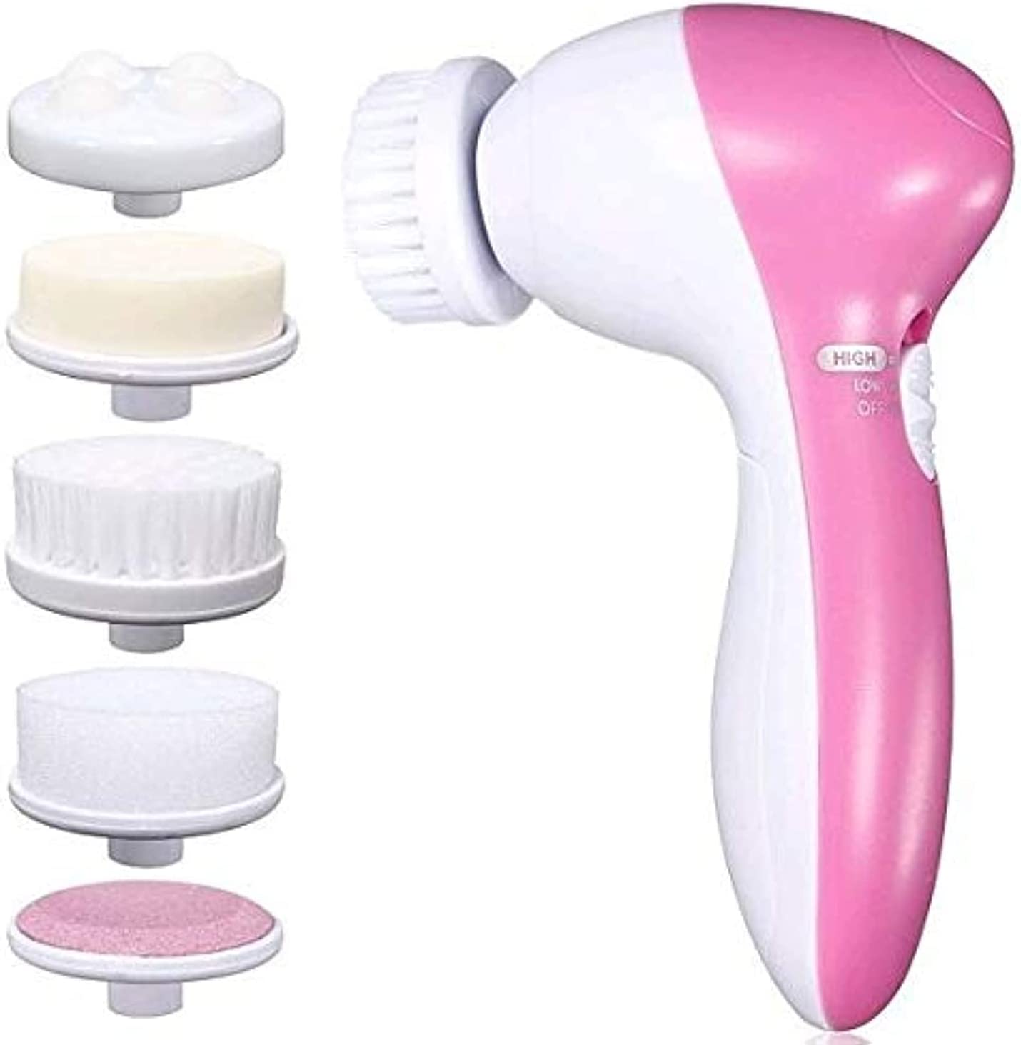 Portable Facial Skin Care and Massager - White and Pink
