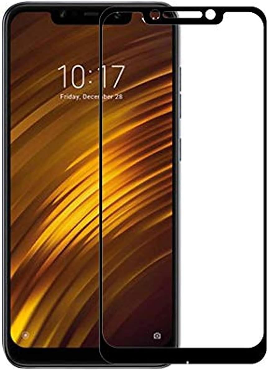 5D Glass Screen Protector for Xiaomi Pocophone F1 - Transparent with Black Frame