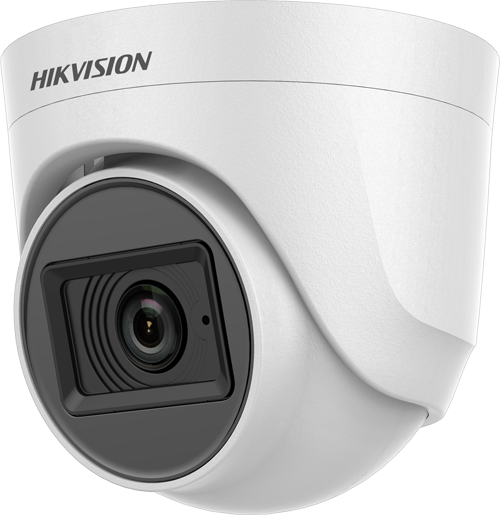 Hikvision 5MP Indoor Fixed Turret Camera with Built-in Mic, 2.8MM, White - DS-2CE76H0T-ITPFS