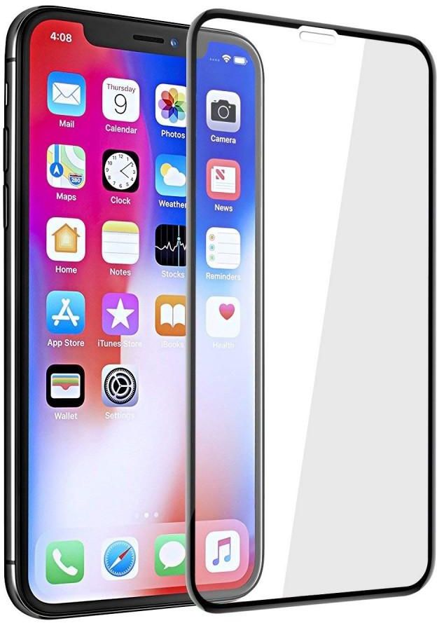 5D Screen Protector for Apple iPhone XS Max - Transparent   Black Frame
