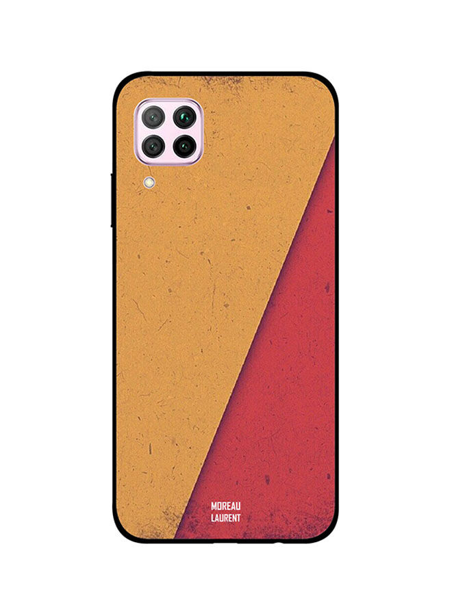 Moreau Laurent Vintage Yellow  and Red Pattern Printed Back Cover for Huawei Nova 7i