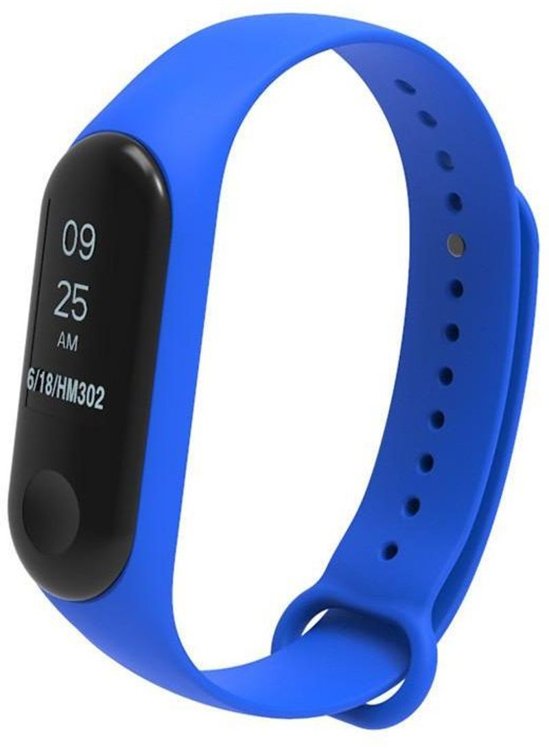 Replacement Silicone Band for Xiaomi Mi Band 3, 4- Blue