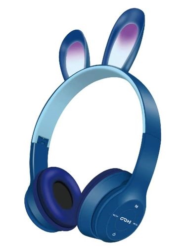 Wireless On Ear Headphones with Built-in Microphone, Dark Blue - B12