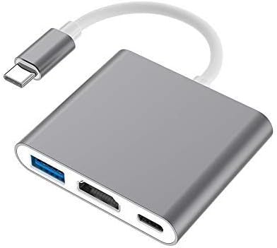 3 in 1 USB-C Hub for Type-C Devices - Grey