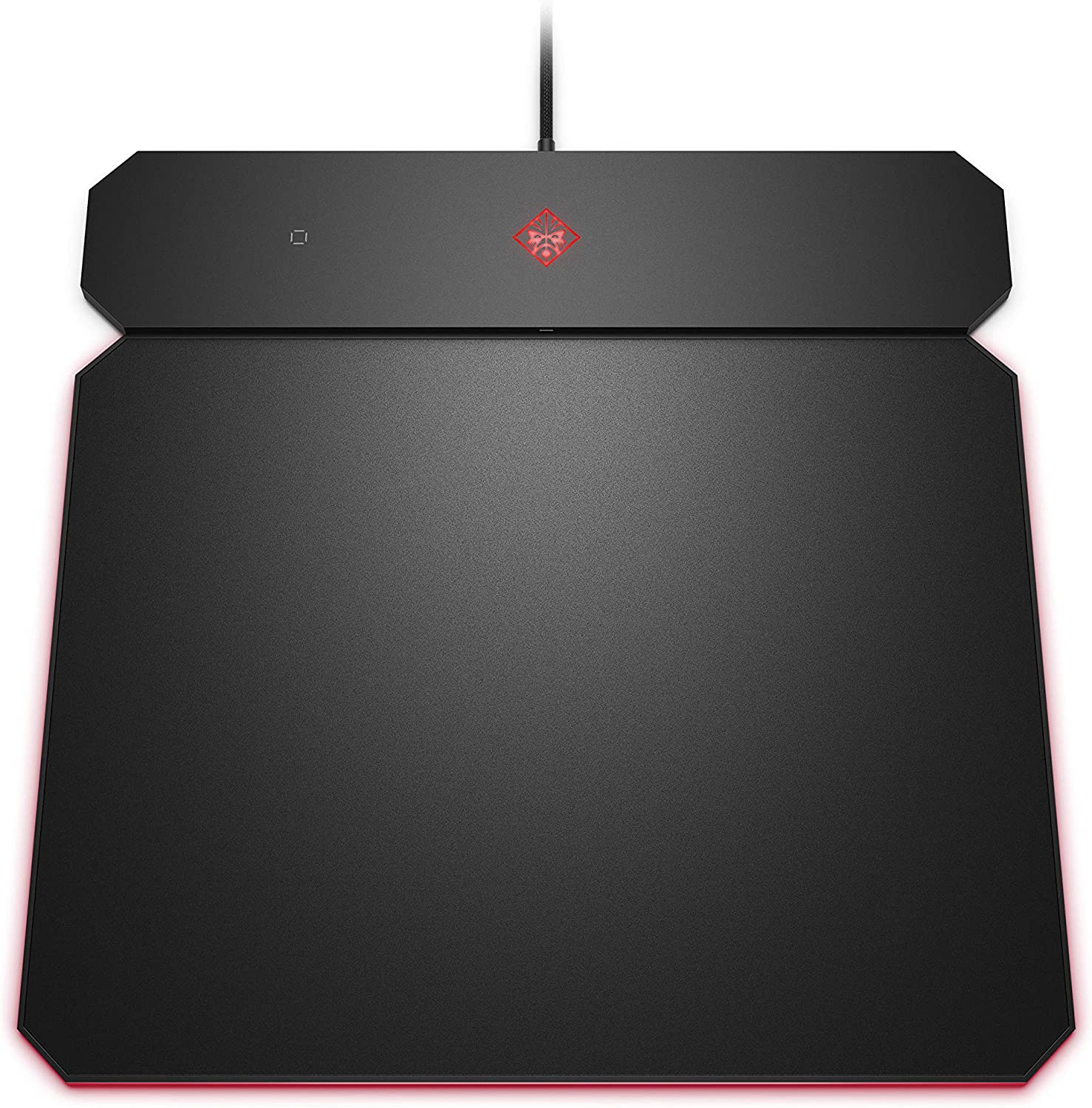 OMEN by HP Outpost Gaming Mouse Pad with Qi Wireless Charging, Custom RGB, and USB-A 2.0 Port, (6CM14AA), Black (6CM14AA#ABL)