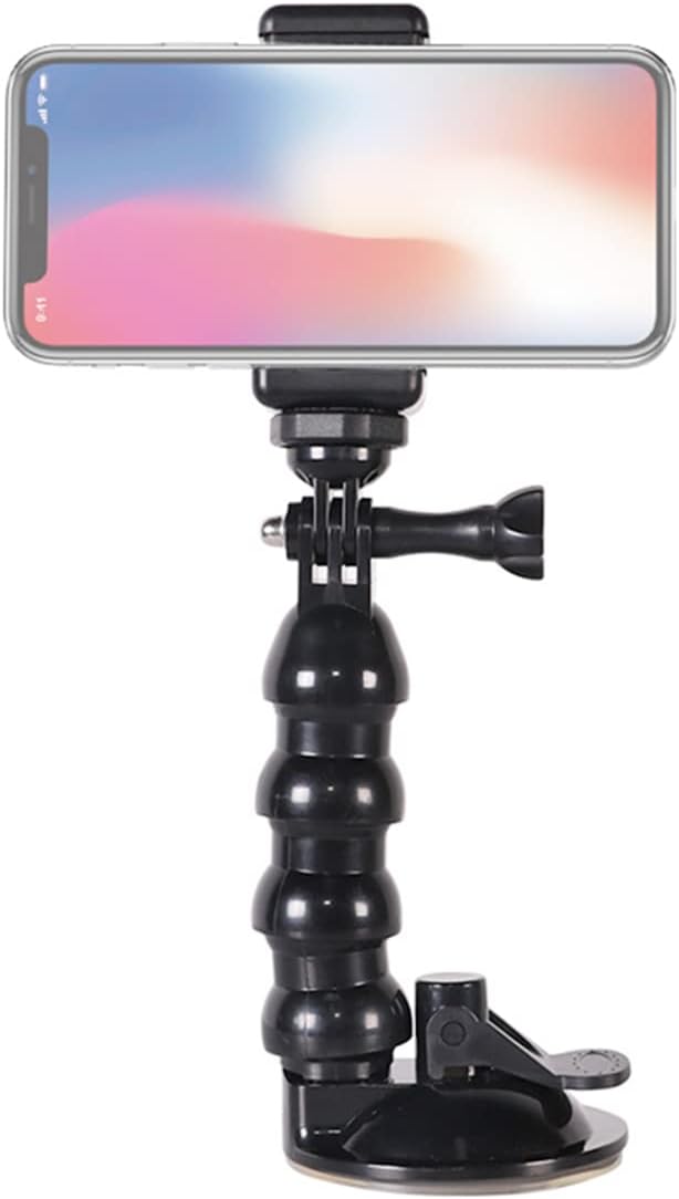 Camera Suction Cup Mount Ajustable Car Mount Holder Heavy Duty Action Camera Holder for Smartphone Action Camera Flexible Extension