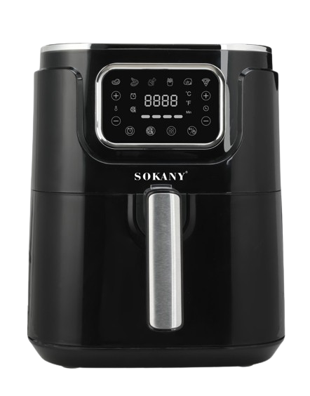 Sokany Digital Air Fryer, 7 Liters, 1450 Watt, Black - SK-ZG-8041