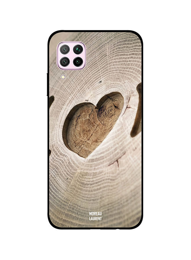 Moreau Laurent Heart Wooden Pattern Printed Back Cover for Huawei Nova 7i