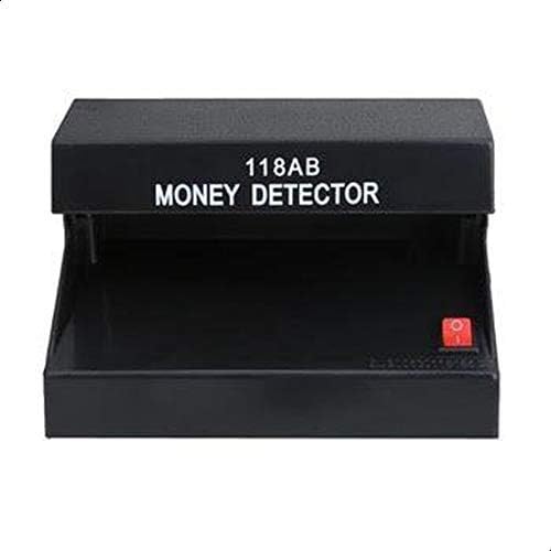 UV Light Counterfeit Money Detector, Black - 118AB