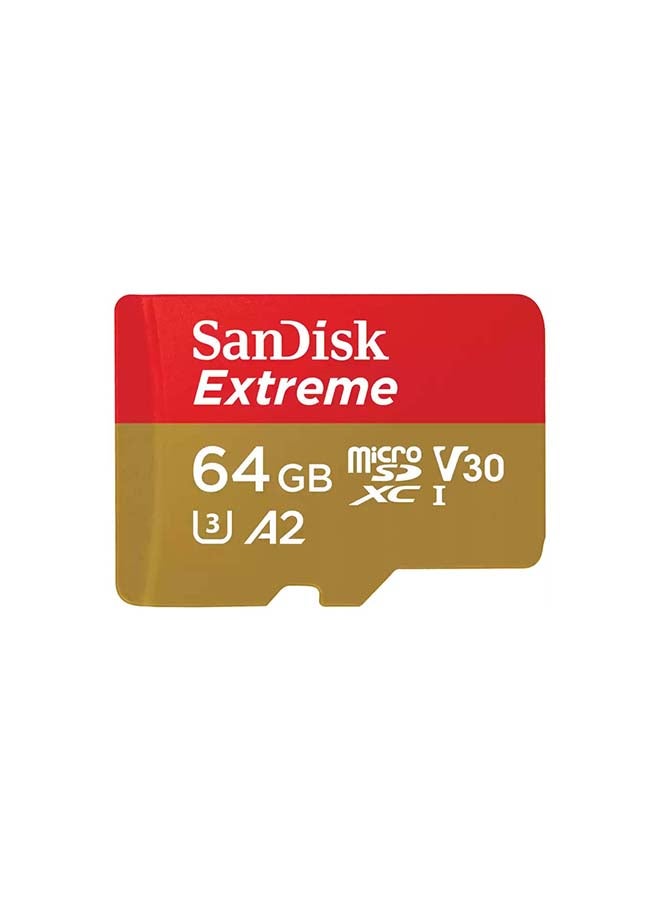 بطاقة ذاكرة سانديسك اكستريم ميكرو SD، سعة 64 جيجا - SDSQXA2-064G-GN6GN