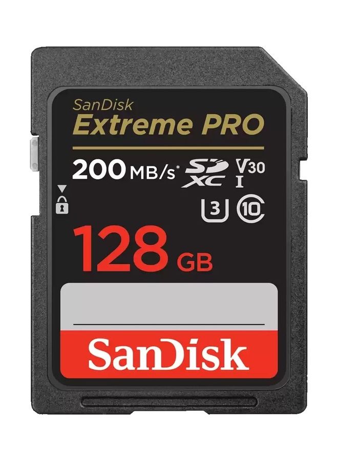 بطاقة ذاكرة SDXC سانديسك اكستريم برو، 128 جيجا - SDSDXXD-128G-GN4IN
