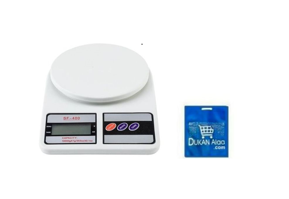 SF 400 Digital Kitchen Scale, 10KG, White, with Gift Bag