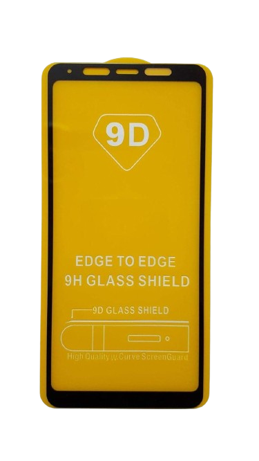 9D Screen Protector for Samsung A9 2018 - Transparent with Black Frame
