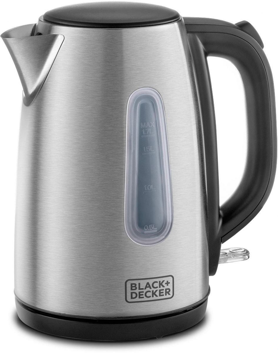 Black + Decker Electric Kettle, 1200 Watt, 1.7 Liter, Stainless Steel - JC450