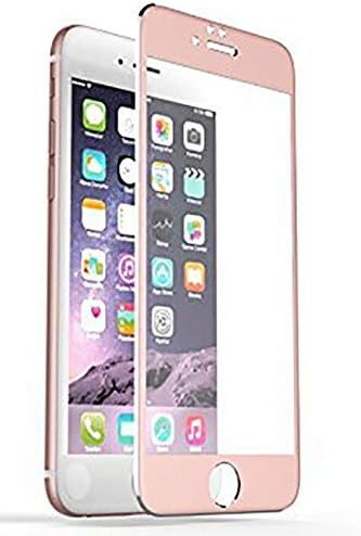 3D Glass Screen Protector for iPhone 6 Plus, 6S Plus - Transparent with Rose Frame