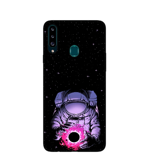 Astronaut Magic Silicone Printed Protective Cover For Samsung A20s