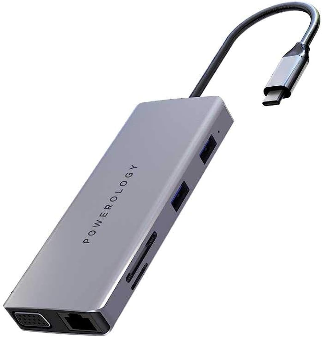Powerology 11 IN 1 USB-C Hub, Grey - P11CHBGY
