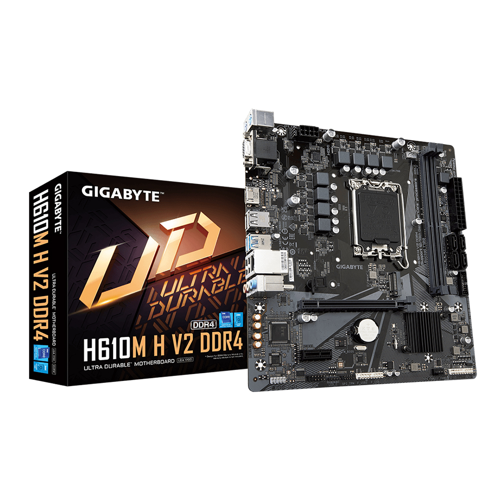 ماذر بورد جيجابايت H610M H V2 LGA1700 مايكرو ATX - اسود