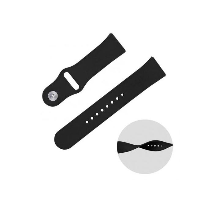 Silicone Strap For Huawei GT, Gt2 Smart Watch, 46Mm, 22Mm - Black