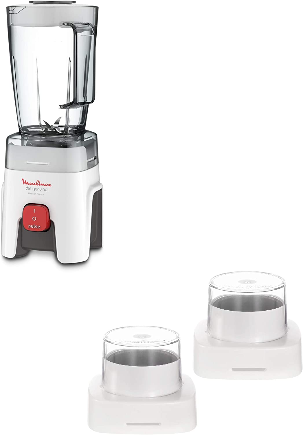 Moulinex Countertop Blender, 500 Watt, White- Lm242B27