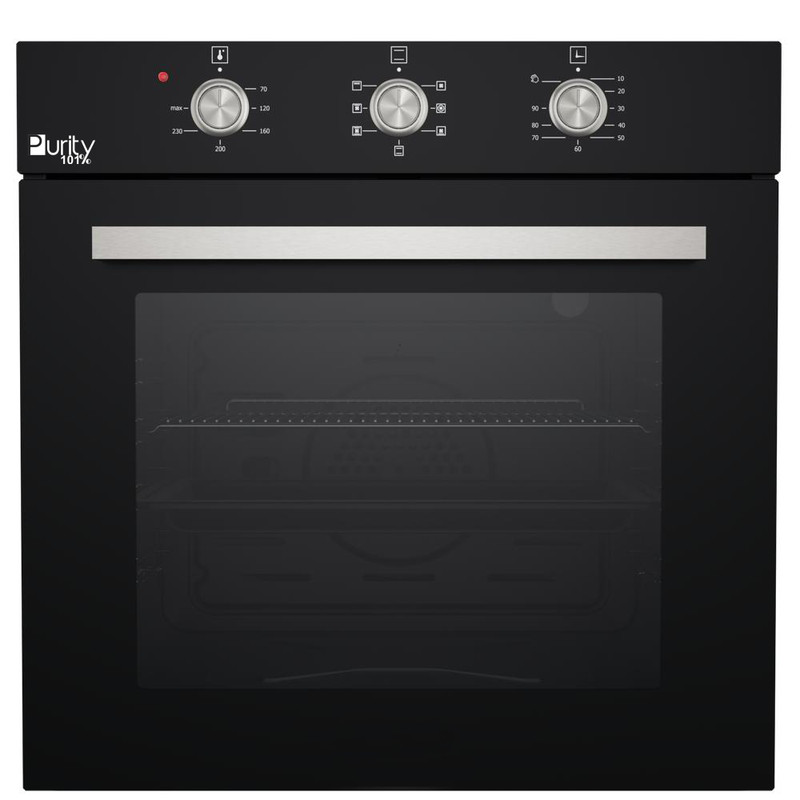 Purity Built-in Gas Oven with Grill, 65 Liters, 60CM, Black - OPT602GG