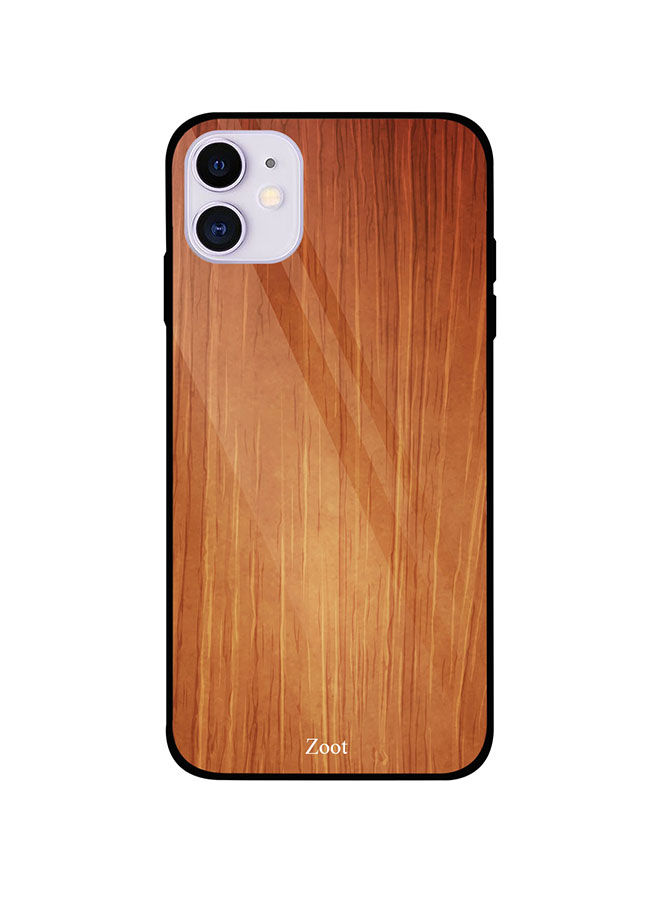 Wooden Brown Plain Printed Back Cover for Apple iPhone 11