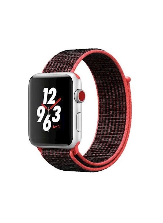 Nylon Replacement Strap for Apple Smart Watch, 42mm - Pink and Black