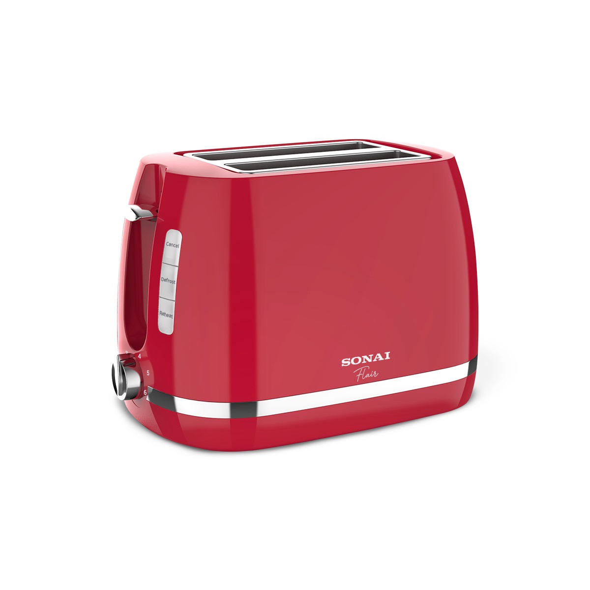 Sonai Flair Toaster, 2 Slices, 870 Watt, Red - SH-1820