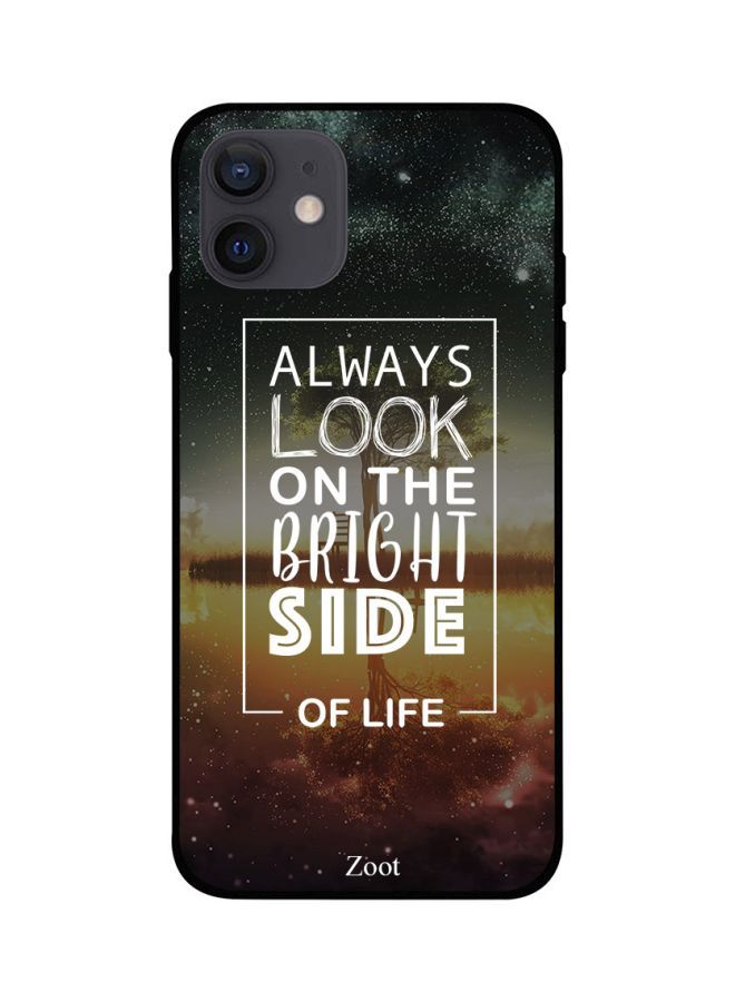 Quote Blue/Brown/White Printed Back Cover for Apple iPhone 12