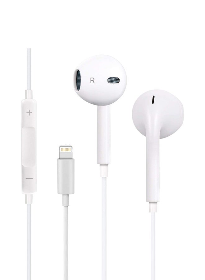 Wired In-Ear Earphones with Lightning Connector, White - OTH 128