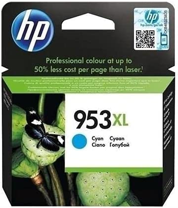 HP 953XLC Ink Cartridge, 1600 pages, Cyan - F6U16AE