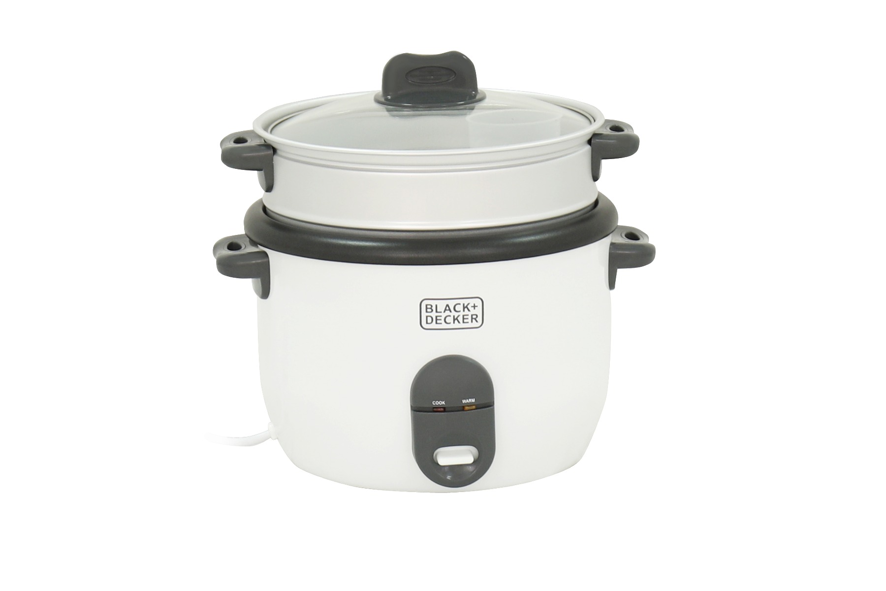 Black + Decker Rice Cooker, 1.8 Liter, 700 Watt, White - RC1860