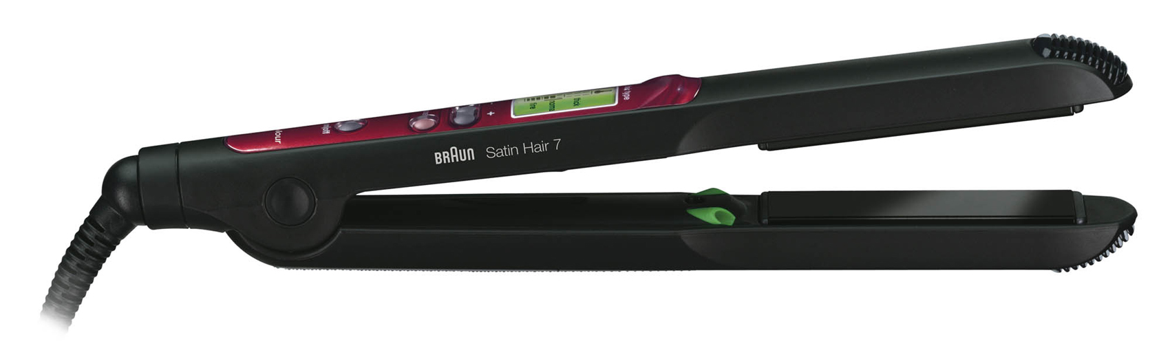 Braun Satin Hair 7 Hair Straightener, Black/Red - ST750