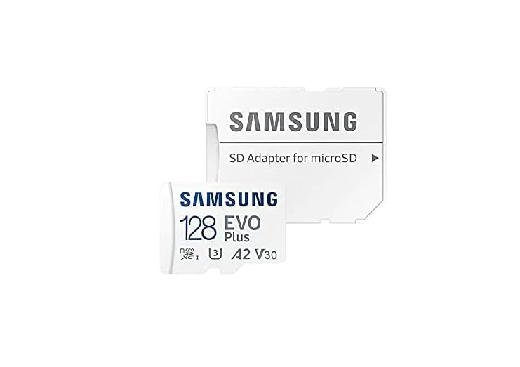 Samsung EVO Plus Micro SDXC Memory Card with Adapter, 128GB, White - MB-MC128KA