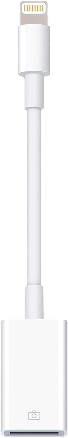 WORLDBOYU Lightning Female USB OTG Cable Adapter for iPhone, iPad Models, Camera, Card Reader, USB Flash Drive, MIDI Keyboard (White)