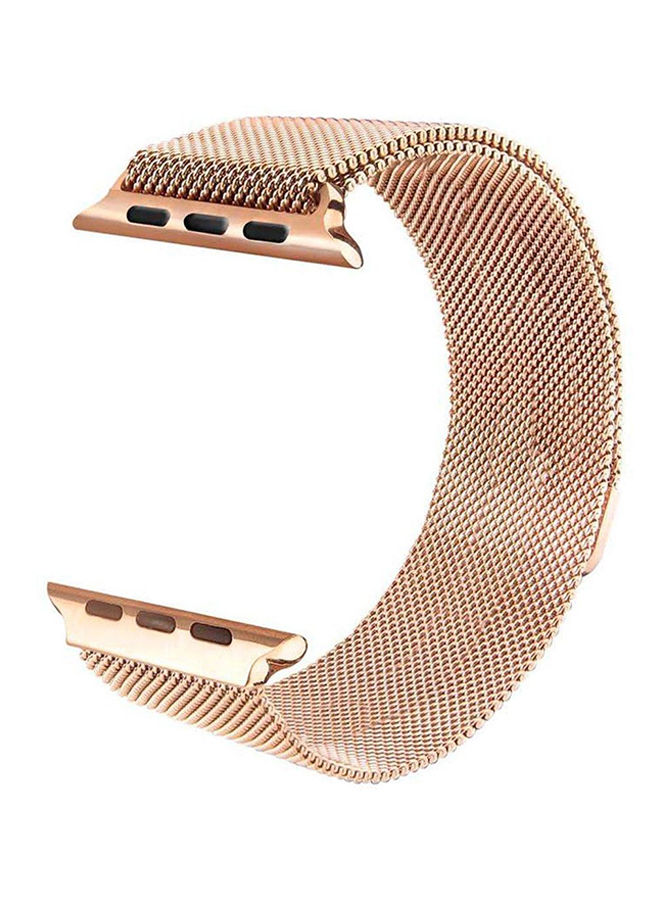 Stainless Steel Replacement Strap for Apple Smart Watch, 42mm - Rose Gold