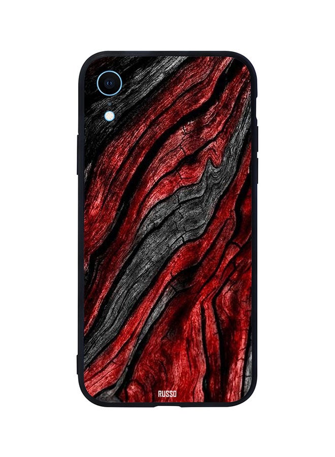 Red Grey Lava Pattern Printed Back Cover for Apple iPhone XR